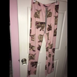 Betsey Johnson pink bunny pajamas size:S NWOT